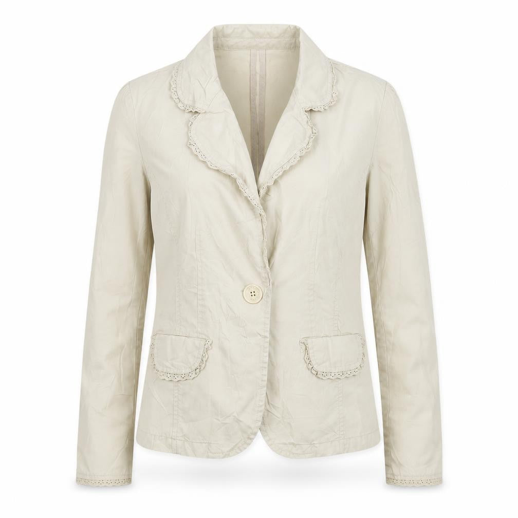 Front view of Red Herring women’s grey jacket blazer, size UK 10