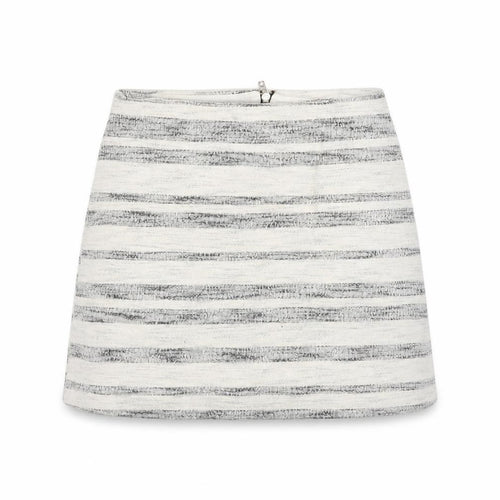 Topshop Womens Ivory Striped  A-Line Skirt Size 10