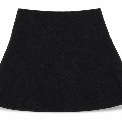 Promod Womens Black Geometric  A-Line Skirt Size 32 in