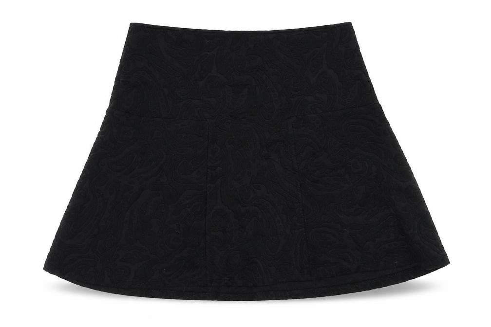 Promod Womens Black Geometric  A-Line Skirt Size 32 in