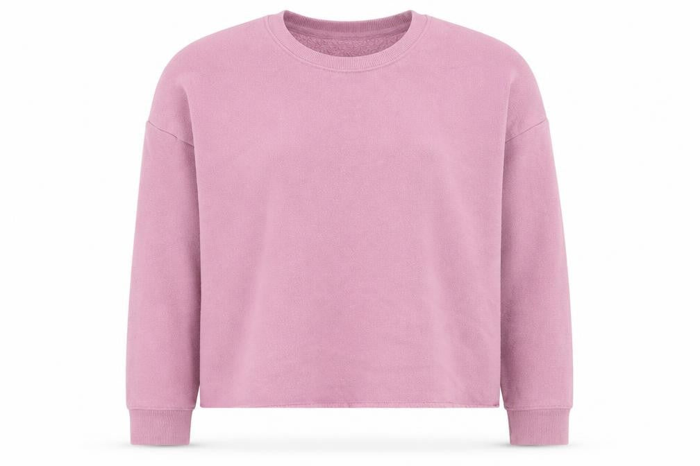 Front view of Primark women’s purple pullover sweatshirt, size UK 10