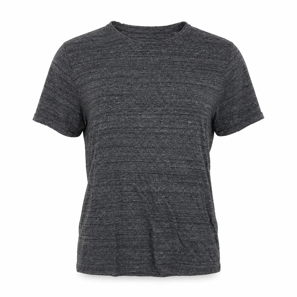 Front view of Clayton women’s grey basic t-shirt, size M