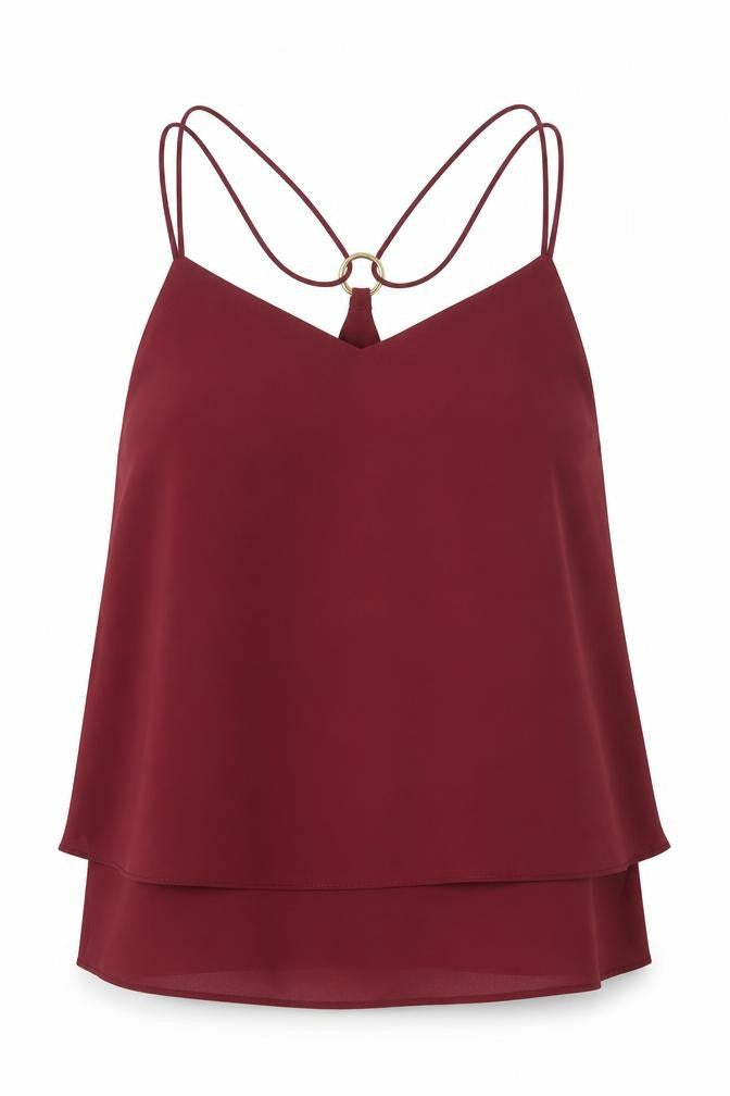 Front view of New Look women’s purple basic blouse, size UK 10