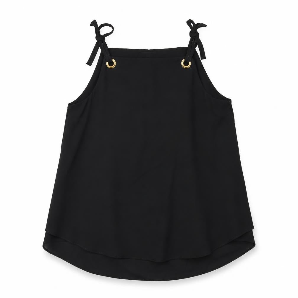 Front view of F&F women’s black basic blouse, size UK 8