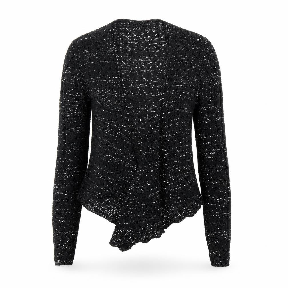 Front view of Xited women’s black cardigan jumper, size S