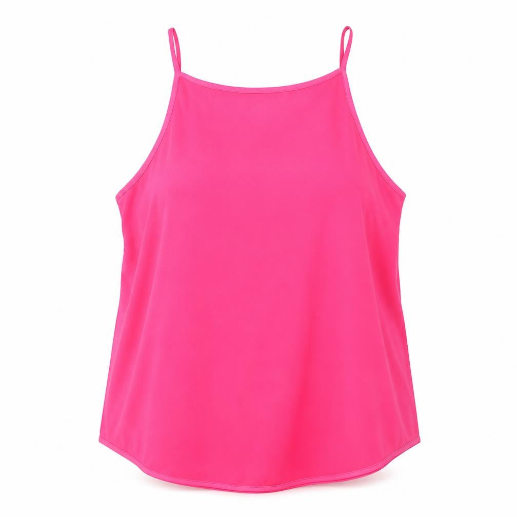 Front view of Dorothy Perkins women’s pink basic blouse, size UK 16