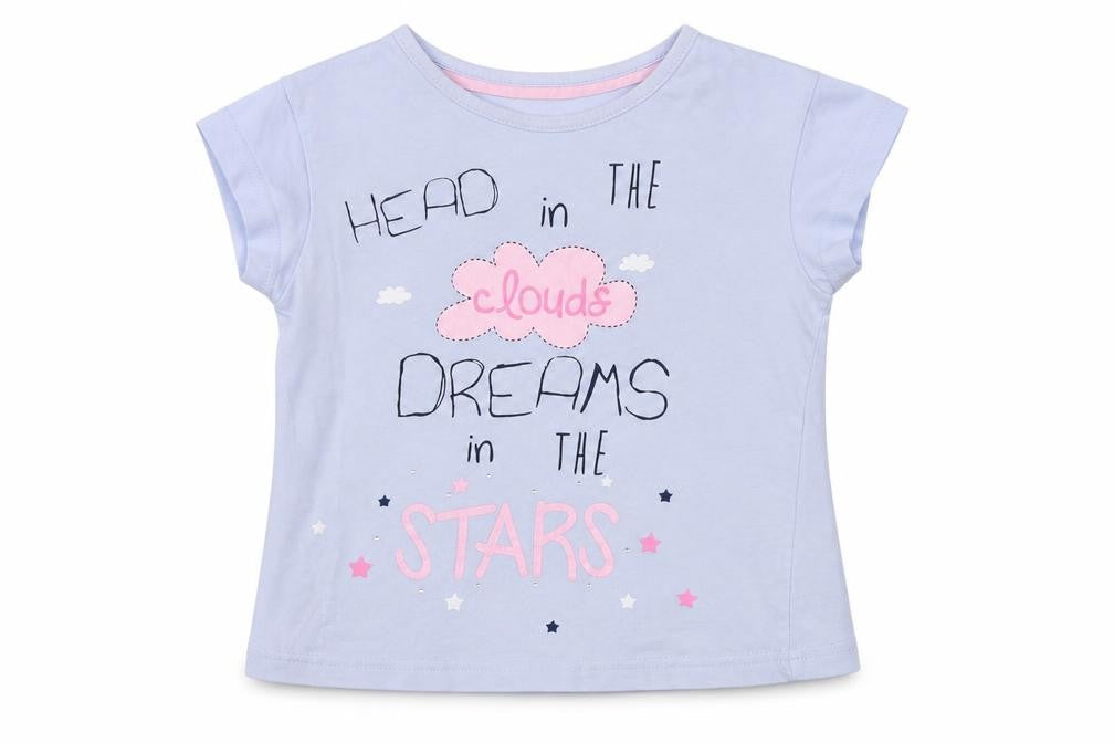 Matalan Girls Blue Animal Print  Basic T-Shirt Size 4-5 Years