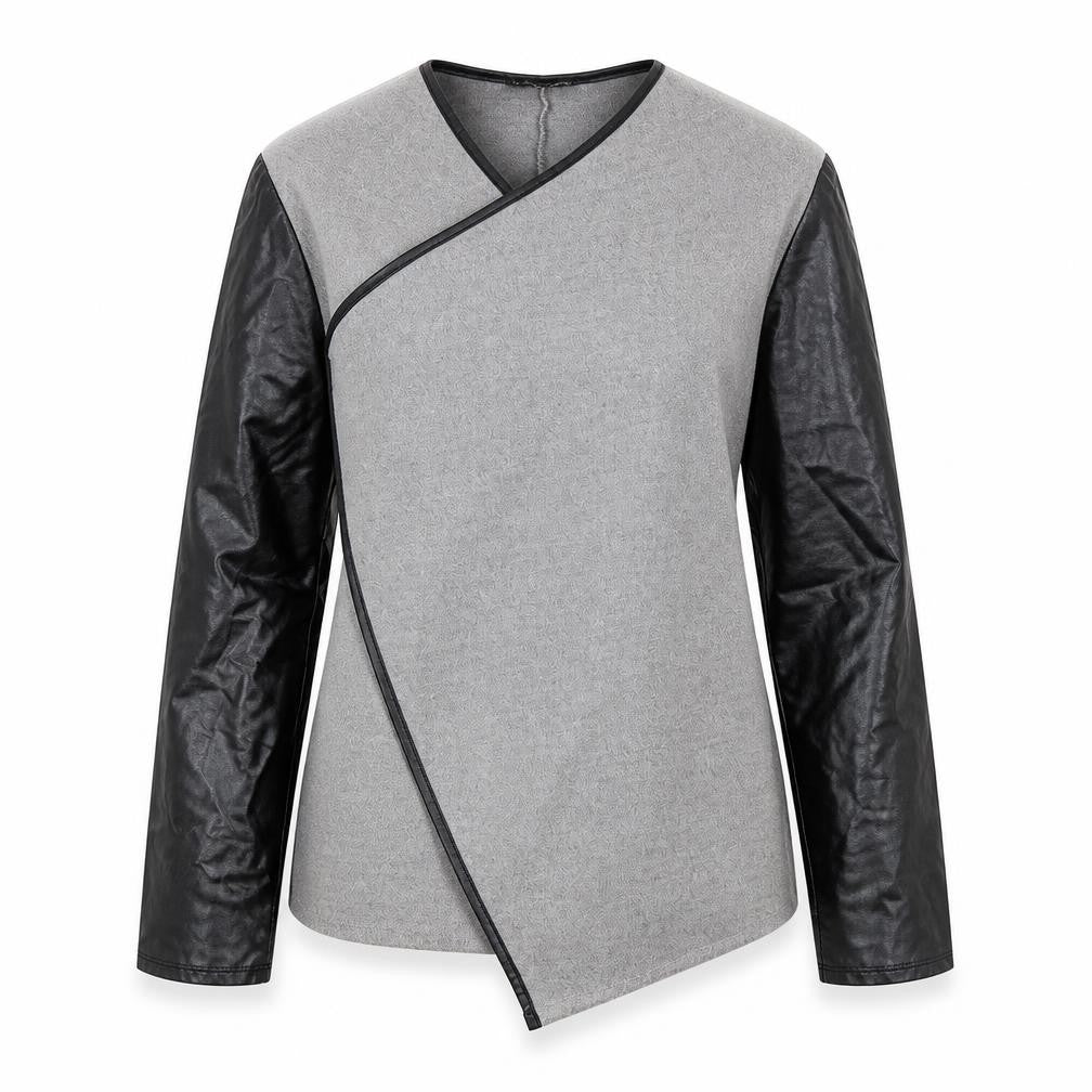 Front view of Quiz women’s grey jacket, size UK 10