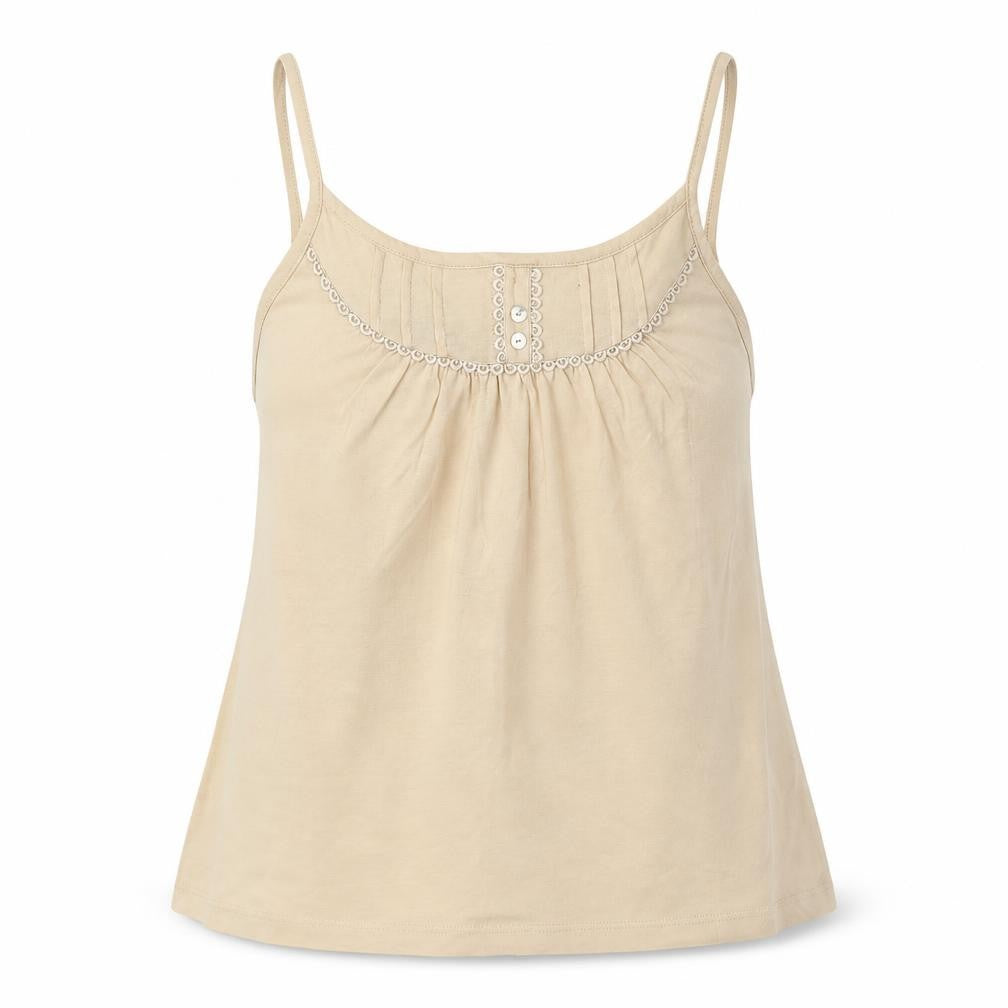 Front view of COLLECTION women’s beige basic t-shirt, size UK 14