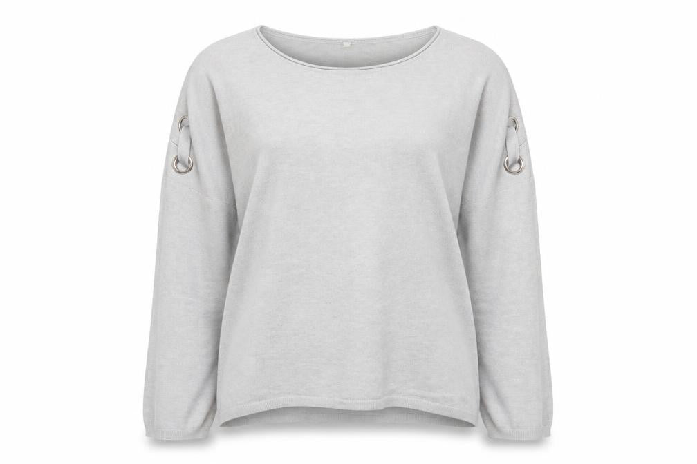 Front view of Preworn women’s grey jumper, size M