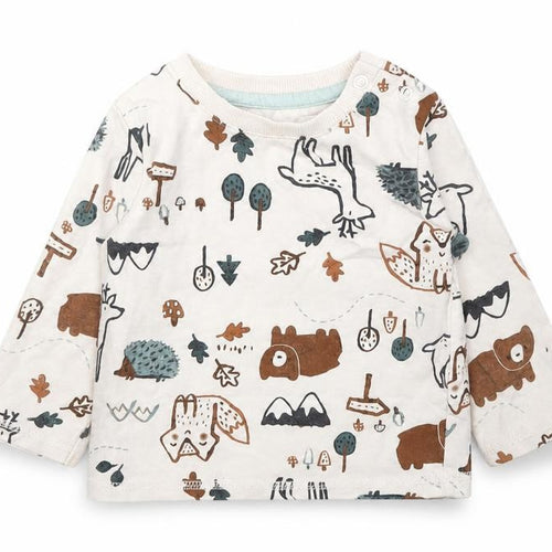 Nutmeg Boys White Animal Print  Camisole T-Shirt Size 6-9 Months