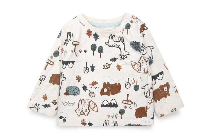 Nutmeg Boys White Animal Print  Camisole T-Shirt Size 6-9 Months