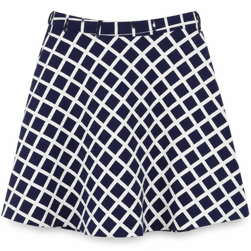 ch mu Womens Blue Geometric  Flare Skirt Size 6