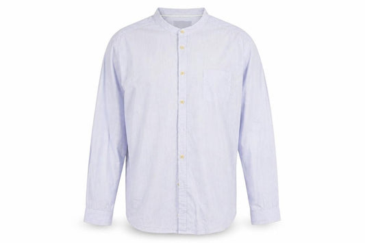 Front view of Farrell men’s blue button-up, size 2XL