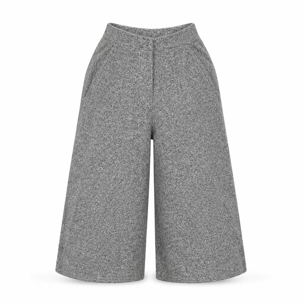 Front view of native youth women’s grey trousers, size S, 20-inch leg - washable marks