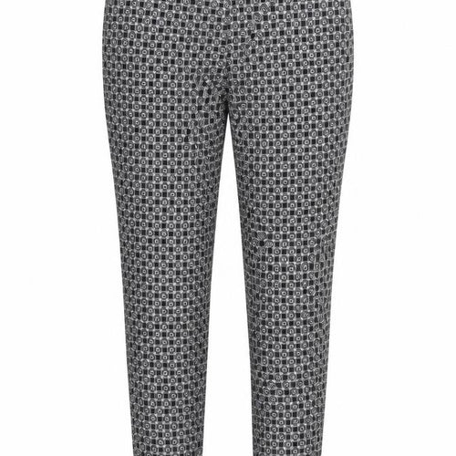 New Look Womens Grey Geometric  Trousers  Size 8 L28 in