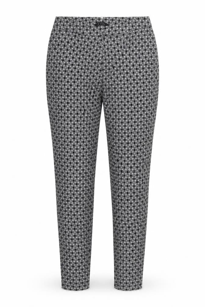 New Look Womens Grey Geometric  Trousers  Size 8 L28 in