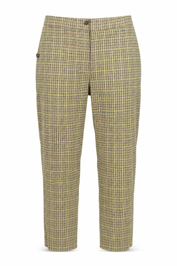 Marks and Spencer  Womens Beige Check  Trousers  Size 30 in L26 in