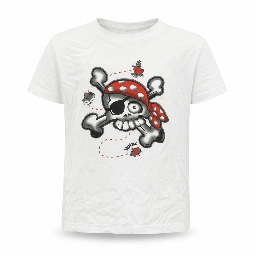 Front view of Planet 2000 boys’ white basic t-shirt, size 6, years