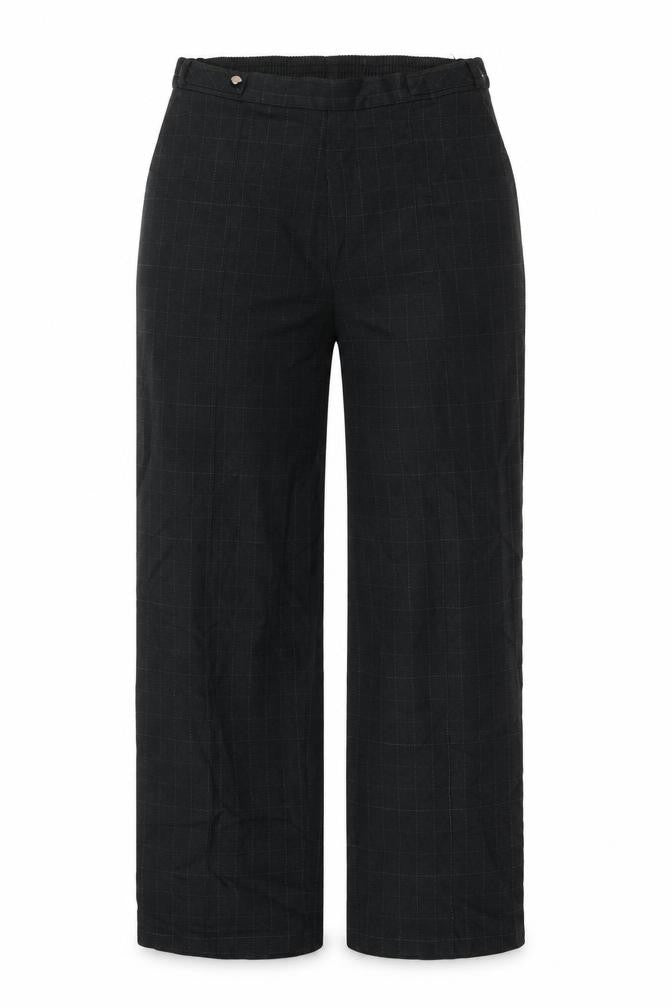 Front view of Marks & Spencer women’s black trousers, size UK 10, 25-inch leg