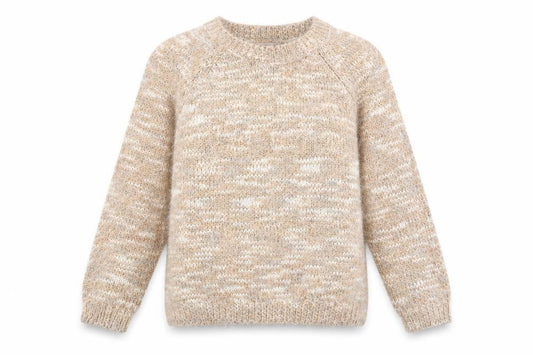 Front view of Next women’s gold jumper, size UK 14