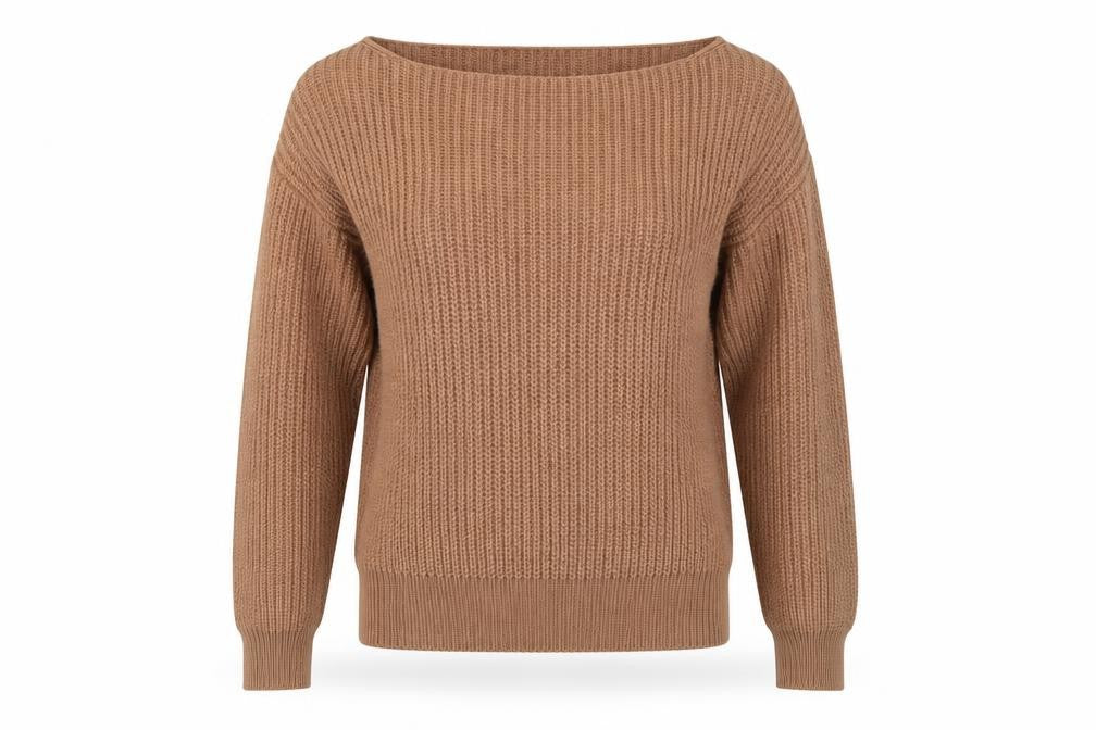 Front view of Boohoo women’s brown jumper, size S