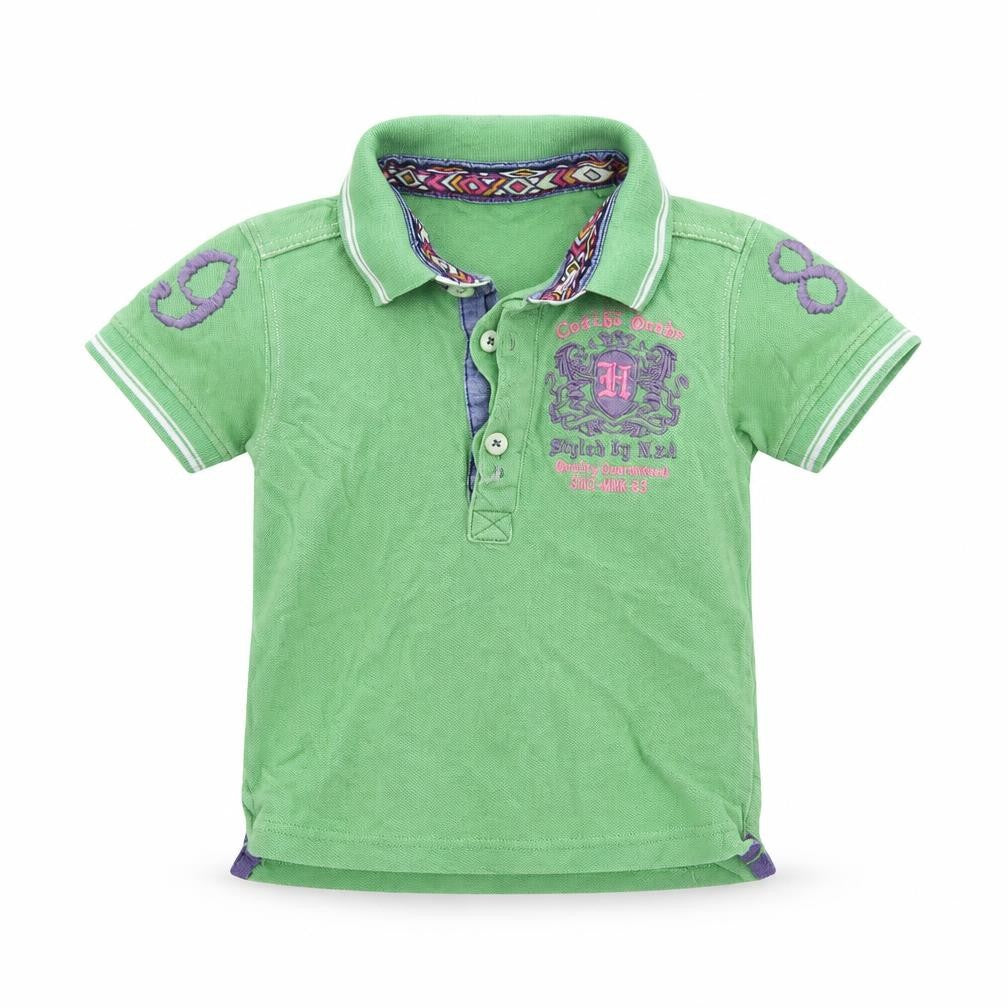 Front view of Next Baby Green Basic Polo, size 12, Months