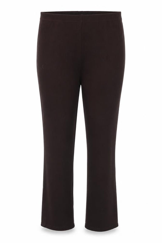 Front view of Preworn women’s brown trousers, size UK 22, 30-inch leg