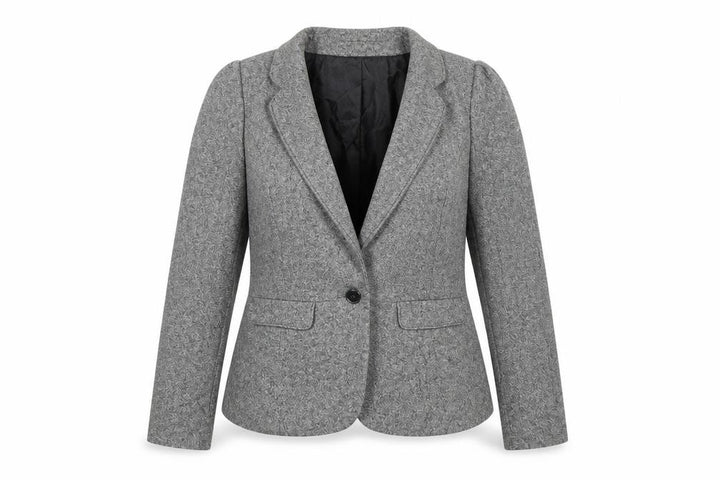 Monsoon Womens Grey Jacket Blazer Size 16 - Shoulder Pads