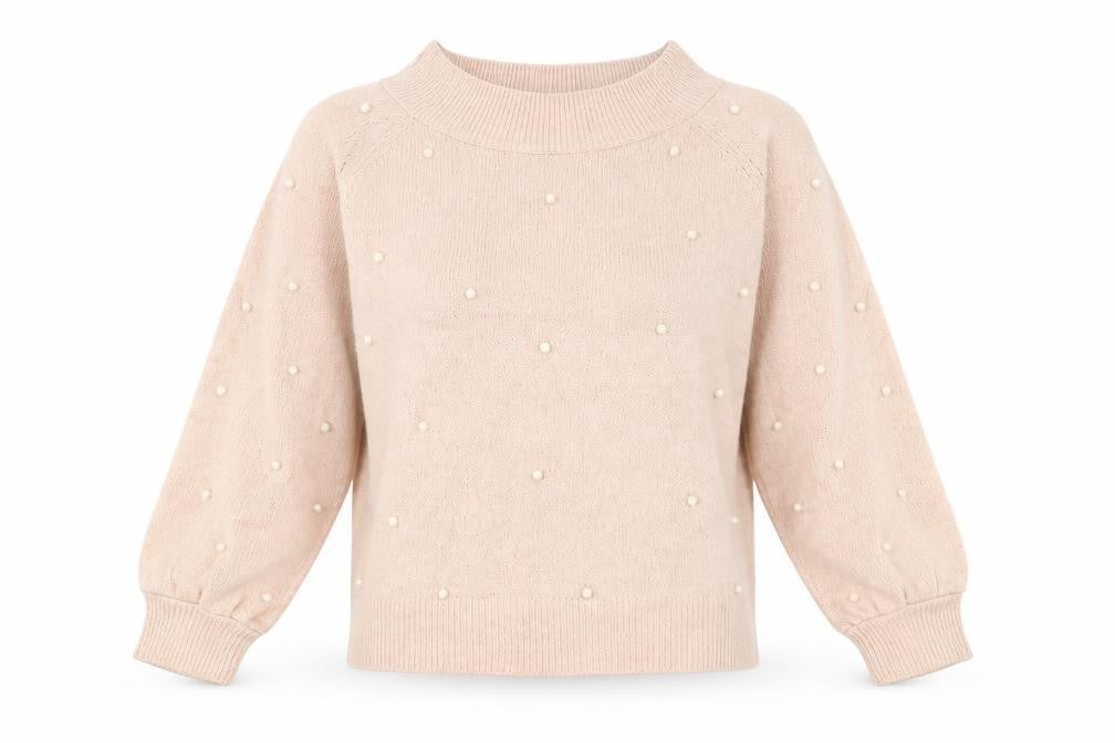 Front view of Next women’s pink jumper, size UK 8