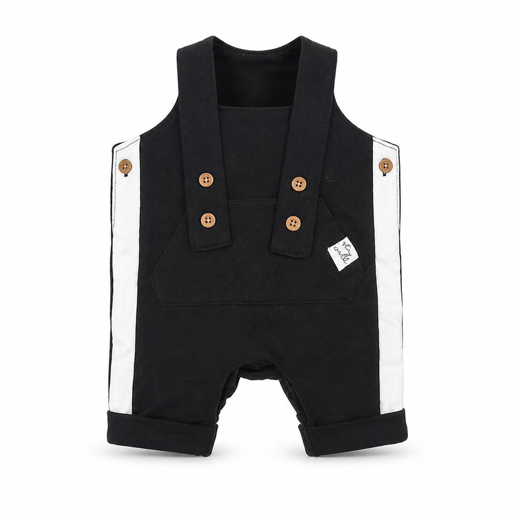 F&F Boys Black   Dungaree One-Piece Size 0-3 Months