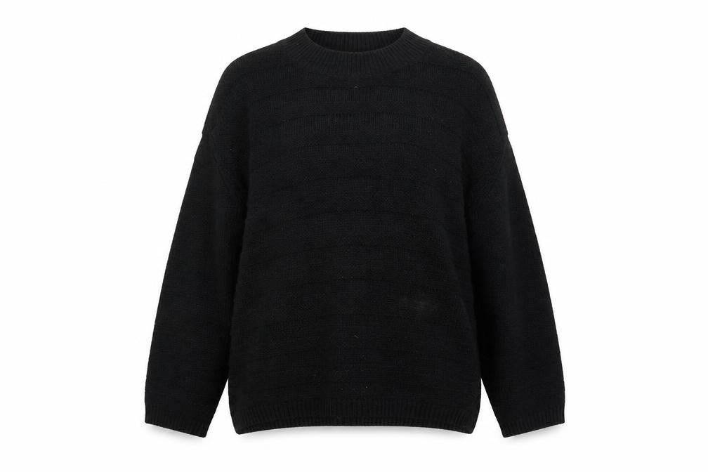 Front view of Pep&Co women’s black jumper, size UK 14