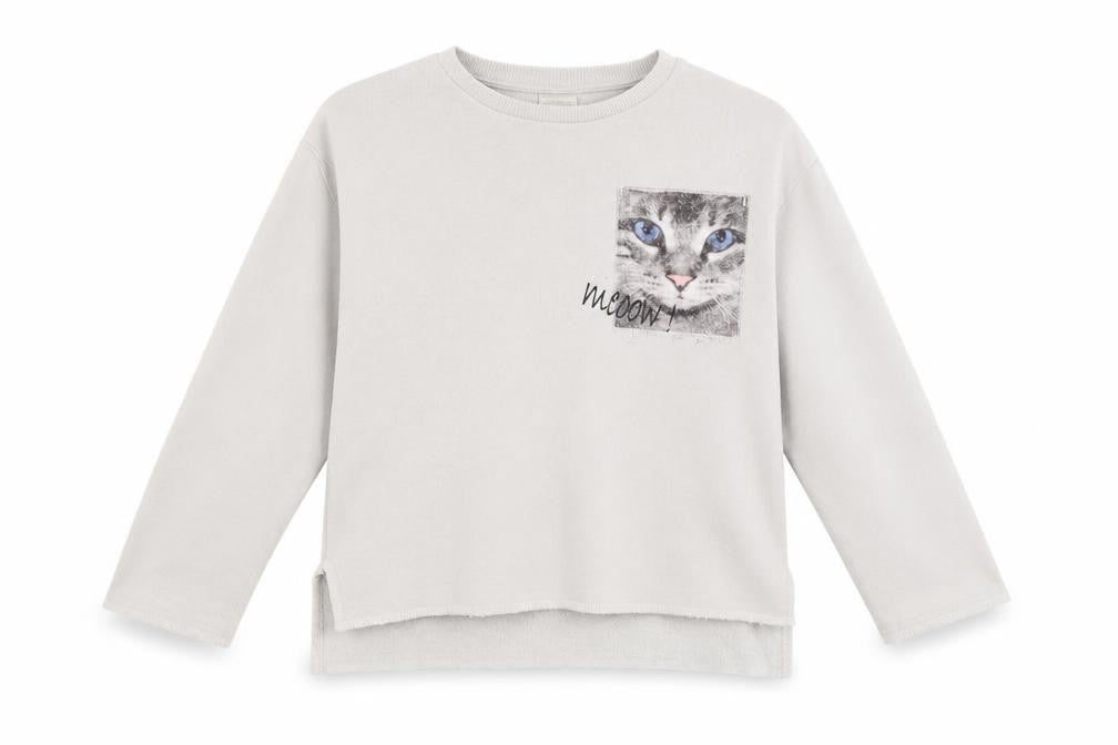 Front view of Zara women’s grey jumper, size UK 6, - cat