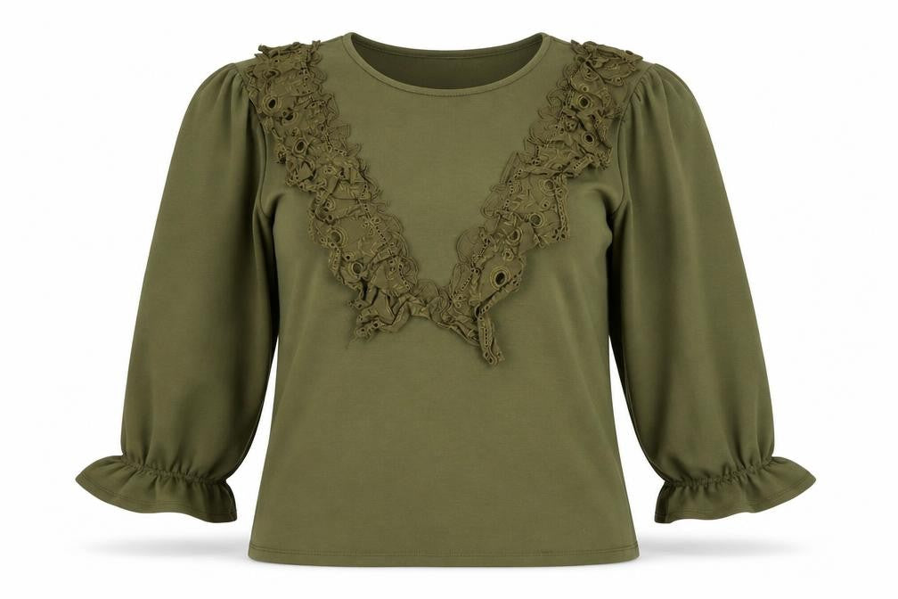 Front view of George women’s green jumper, size S