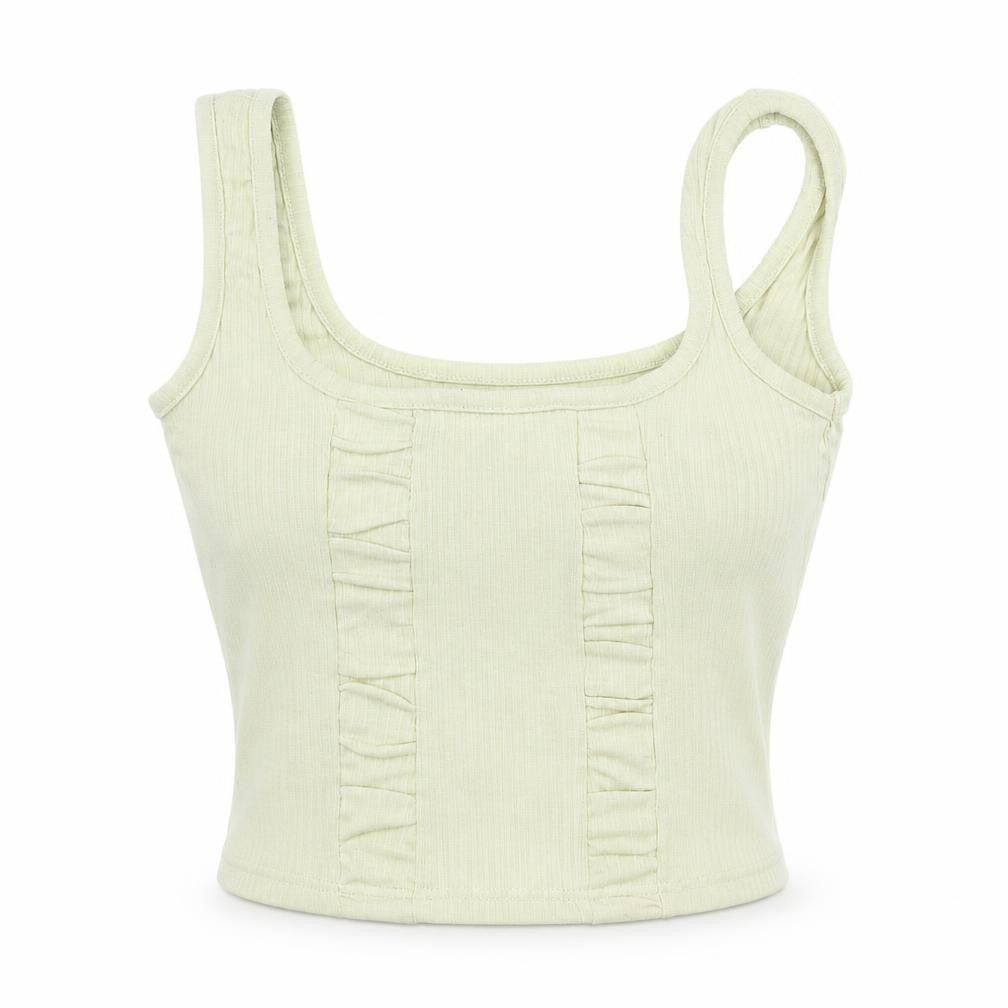 Front view of Missguided women’s green camisole blouse, size UK 6