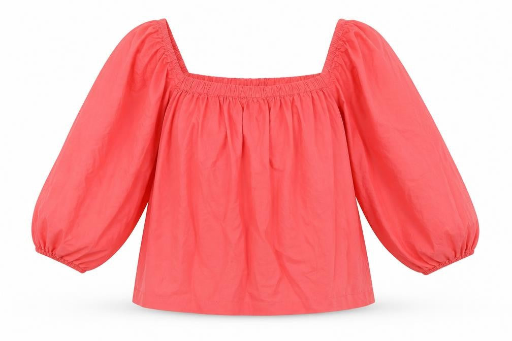Front view of New Look women’s pink basic blouse, size UK 12