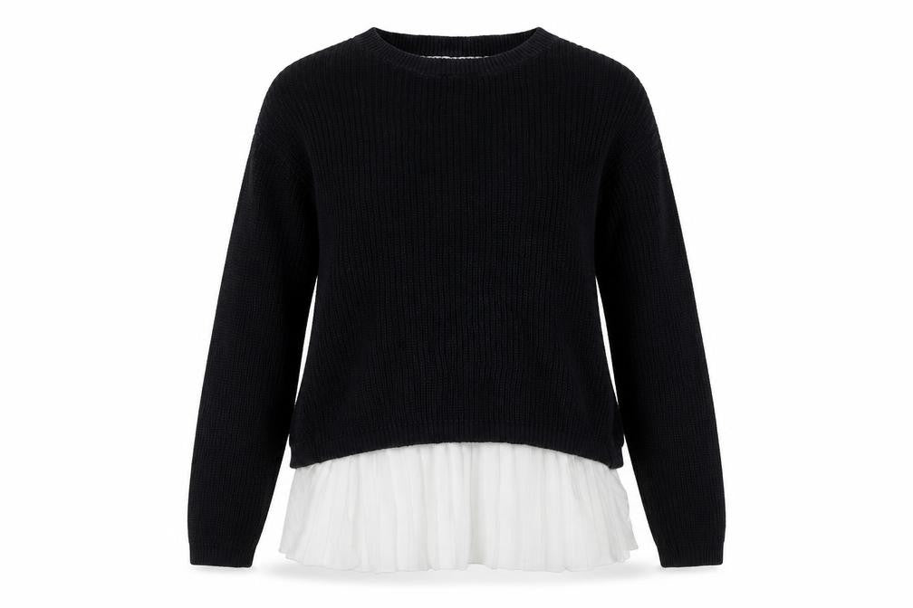 Front view of Atmosphere women’s black jumper, size UK 10