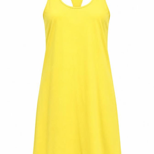 Zara Womens Yellow  Rayon T-Shirt Dress  Size M