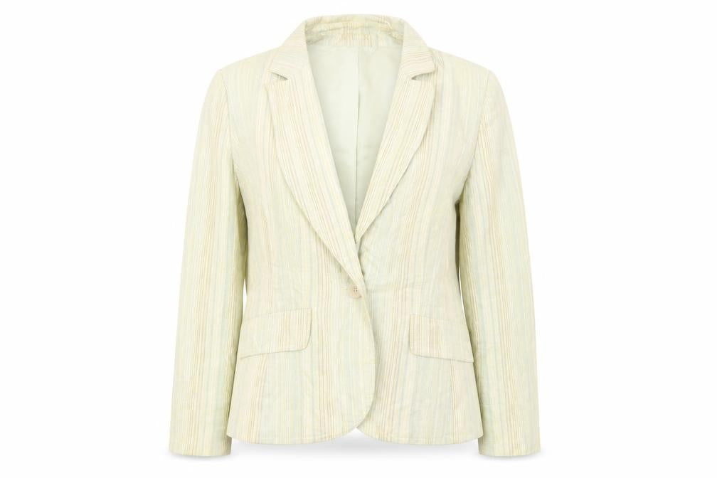 Front view of Principles women’s beige jacket, size UK 12
