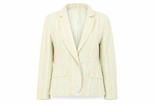 Front view of Principles women’s beige jacket, size UK 12