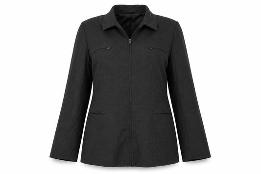 Front view of Preworn women’s green jacket, size M