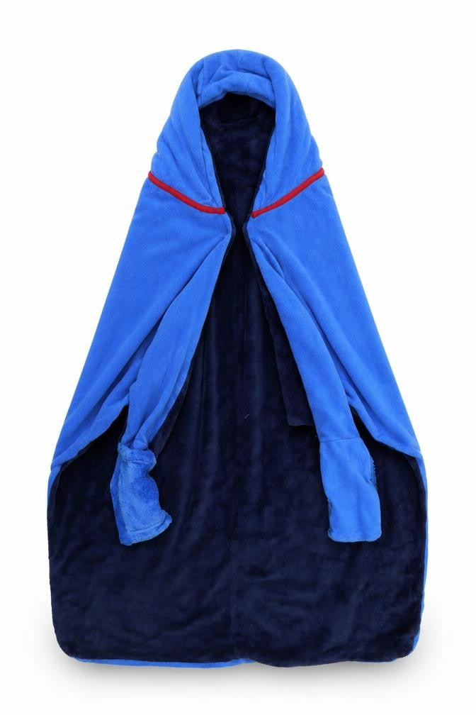 Preworn Girls Blue   Cape Jumper Size 11 Years