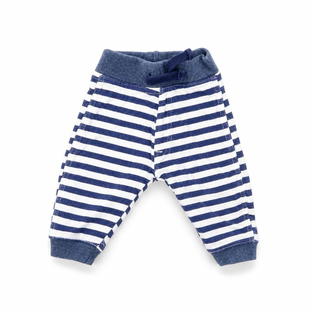 Lily & dan Baby Blue Striped  Sweatpants Trousers Size 0-3 Months