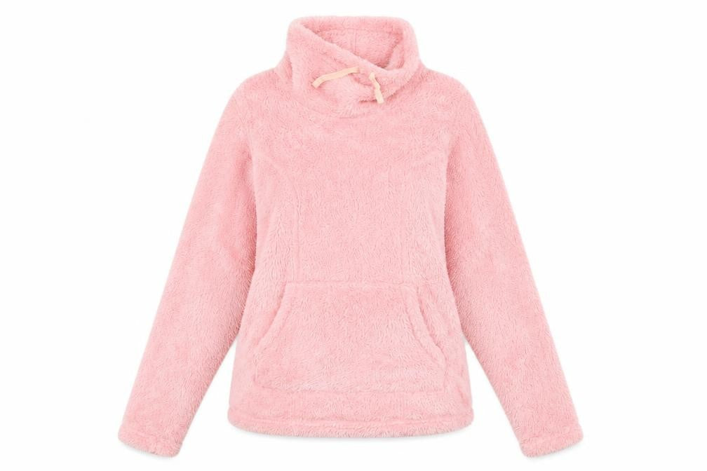 Front view of Avenue women’s pink jumper, size S