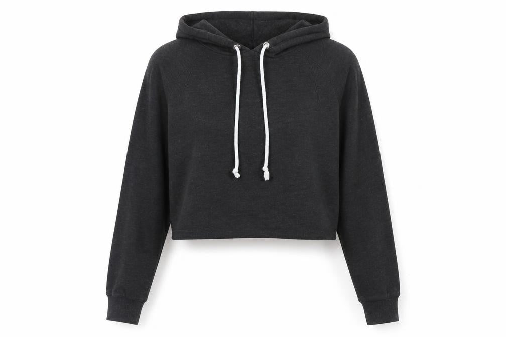 Front view of Divided women’s grey pullover hoodie, size S