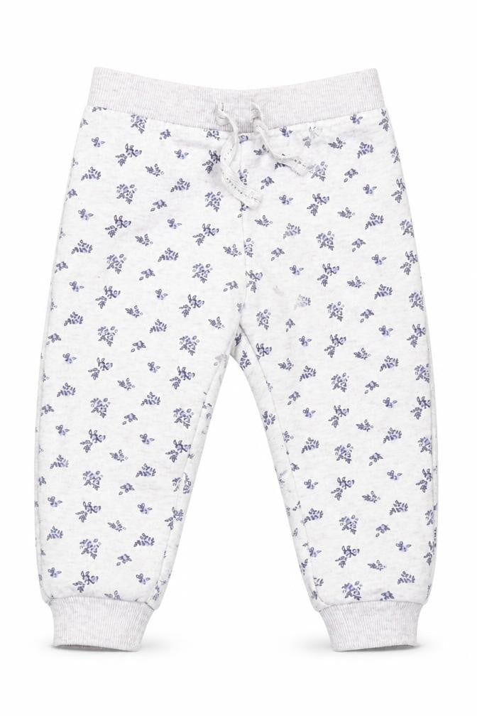 Primark Baby Grey Floral   Pyjama Pants Size 9-12 Months