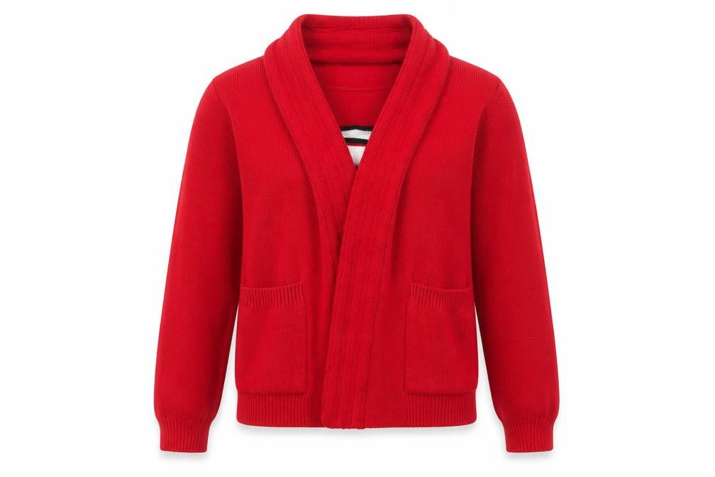 Beaumonde Womens Red  Knit Cardigan Jumper Size S  - Top and cardigan in one
