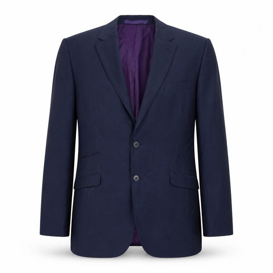 Front view of Marks & Spencer men’s blue jacket suit jacket, size 42