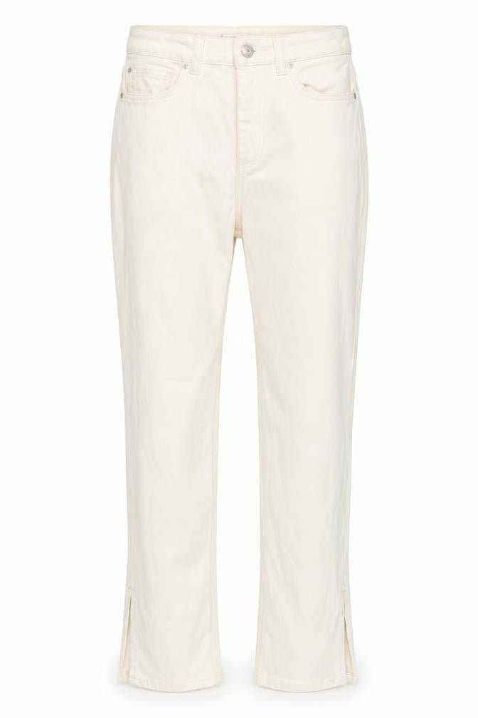 DenimCo Womens Ivory  Denim Straight Jeans Size 8 L30 in