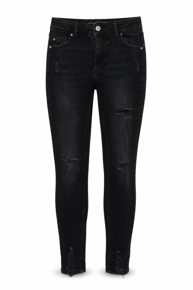 DenimCo Womens Black  Denim Skinny Jeans Size 6 L27 in